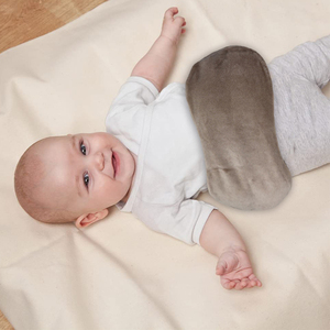 Almohada de lana suave para bebé Mochi, calentable en microondas con semillas de trigo, almohada relajante para bebé que alivia <span class=keywords><strong>gases</strong></span> intestinales, con semillas de trigo sarraceno y linaza, reutilizable. - Product Image 1