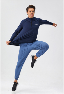 Maglietta autunnale da <span class=keywords><strong>uomo</strong></span> da palestra Casual da <span class=keywords><strong>notte</strong></span> a maniche lunghe con maglietta a righe riflettenti T-Shirt elastica sportiva per il Fitness traspirante - Product Image 5