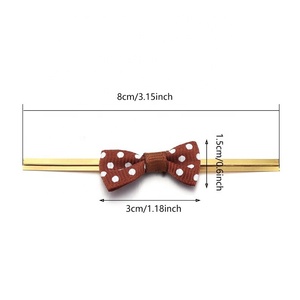 Pita Sutra Ikat Motif Polka Dot Bergaris Lucu 1,5cm * 8cm untuk Kemasan Tas Hadiah Makanan, Penutup Kemasan Camilan, Klip Kawat Emas - Product Image 5