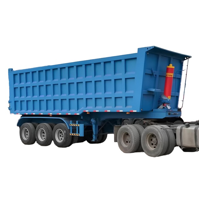 3 4 5 6 Axles 60 80 100 120 Tons Stone Sand Soil Rear Tipper Dump Truck Trailer