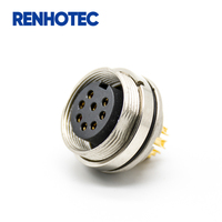RENHOTEC M16 Buchse für Frontplattenmontage 12/14/16/19 Pin Löttyp Automotive Metall/Kunststoffgehäuse