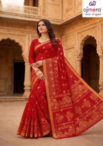 Stylish Elegant Traditional Ajmera Cotton <b>Saree</b> Soft Printed Ethnic Fashion Wear Collection for Women - Product Image 3