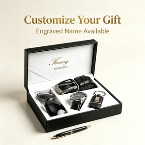 Set <span class=keywords><strong>Regalo</strong></span> di Lusso da Uomo 4 Pezzi: Orologio, Occhiali da Sole Aviator, Cintura con Fibbia a Perno, Portachiavi - <span class=keywords><strong>Regalo</strong></span> di San Valentino con Applicazione - Product Image 1