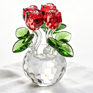 Nouvelle figurine en cristal rose étincelante et élégante, artisanat en cristal coloré, idéale pour la décoration intérieure et les entreprises - Product Image 2