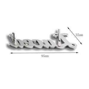 Boucle de ceinture en métal avec initiale au design simple, plaque nominative argentée pour hommes et femmes - Product Image 5