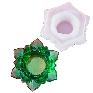 Tự làm 3D sen nến chủ Silicone khuôn nhựa Epoxy Hoa Nến chủ sở hữu khuôn thủ công trang trí công cụ DIY ở nhà làm công cụ - Product Image 1