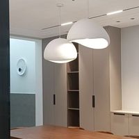 Lustre à vent d'art transfrontalier blanc exclusif LED Dimmable 3000K blanc chaud salon salle à manger Villa éclairage d'escalier