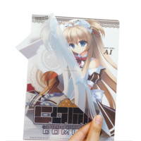 Carpeta de Archivos de Plástico Japonesa Personalizada, Duradera, en Forma de L, Tamaño A3, A4, A5, de PP/PVC, con Dibujos Animados