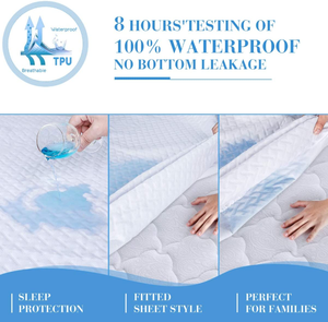 Protège-matelas Premium Imperméable Ultra Doux Respirant Housse de Protection pour Matelas avec Poches Profondes - Product Image 3