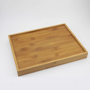 Bandeja de Servir Rectangular de Bambú con Asas para Té, Café, Uso en Hoteles, Color Amarillo Claro Sólido, Número de Pieza SB 250 - Product Image 5