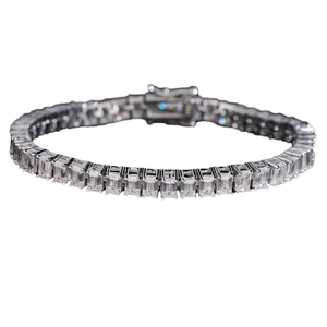 Bracelet chaîne tennis élégant en argent 925 et plaqué or 18 carats avec moissanite de 2,0 mm, bijou bicolore, cadeau pour femme - Product Image 1