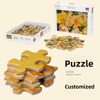 Jouets éducatifs personnalisés en papier/carton - Puzzles de 500/1000 pièces pour adultes et enfants - Impression couleur intégrale - Logo personnalisé - Cadeau