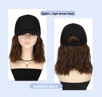 Perruque Bob Courte Ondulée UMS Fashion avec Chapeau - Perruque Synthétique 2-en-1 Couleur Personnalisée Logo Personnalisé Style Européen Américain Vente en Gros