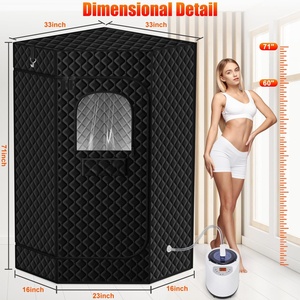 Tenda Sauna Portatile con Vapore e Telecomando per Una Persona, per Relax in Ambienti Interni - Product Image 5