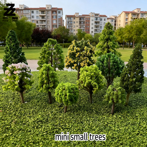 Thông số kỹ thuật khác nhau Nhựa Cây Thông màu xanh lá cây mô hình thu nhỏ thiết lập cho tàu đường sắt kiến trúc cảnh quan mô phỏng nhà máy - Product Image 2