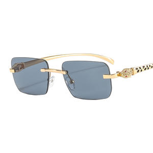 Unisexe nouvelle mode petite taille rectangle lunettes <span class=keywords><strong>de</strong></span> <span class=keywords><strong>soleil</strong></span> femmes tête <span class=keywords><strong>de</strong></span> léopard lunettes <span class=keywords><strong>de</strong></span> <span class=keywords><strong>soleil</strong></span> <span class=keywords><strong>de</strong></span> luxe pour hommes - Product Image 4