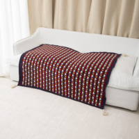 Plaid Jacquard Tricoté Double Face Personnalisé OEM Écologique et Respirant pour Décoration Intérieure, Canapé, Salon, Bureau et Sieste