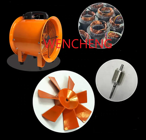 Ventilador axial industrial portátil, ventilador de taller de CC, aspas de acero inoxidable para aplicaciones de refrigeración de restaurantes y hoteles - Product Image 6
