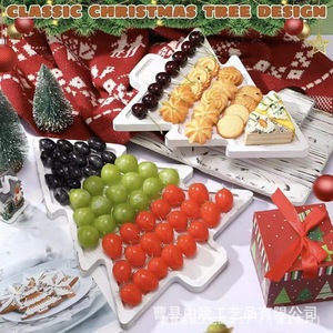 Cross-border wooden <b>Christmas</b> tray, party cake tray, <b>Christmas</b> <b>tree</b> tray, double-layer dessert <b>table</b> shelf - Product Image 3