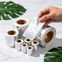 Rouleau d'étiquettes PET argent mat en gros, autocollants imperméables et résistants aux rayures pour supermarchés, épiceries et produits électroniques