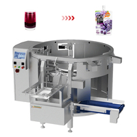 Machine d'emballage rotative pour sachets préformés GDS350B-08 pour liquides, 50 sachets/min, multifonction, machine d'emballage à 8 postes