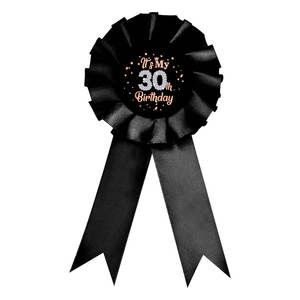 Broches de fête d'anniversaire, récompense d'anniversaire, ruban, broche pour femmes et hommes, c'est mon 80e anniversaire, badge en étain - Product Image 2