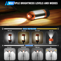 Linterna LED Portátil para Camping, IP65 Impermeable, Luz de Emergencia para Exteriores, Brillo Ajustable, Trípode, Función de Banco de Energía