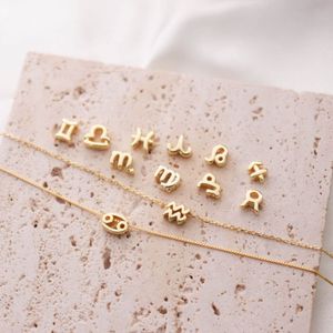 Chris April Moda en stock 925 Plata de Ley 18K Chapado en oro Mujer Zodiaco <span class=keywords><strong>Horóscopo</strong></span> Signo Colgante Collar - Product Image 2