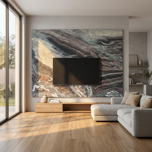 Customize Purple Landscape Natural <b>Marble</b> Tile Artistic Stone for Premium Countertops Feature Walls and Decorative Floor Designs - Product Image 3