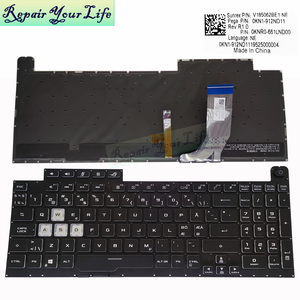 Teclado RGB Retroiluminado para <span class=keywords><strong>Asus</strong></span> ROG Strix G17 <span class=keywords><strong>G731GT</strong></span> G731GU 0KN1-912ND11 0KNR0-661LND00 NE, Teclado para Juegos con Teclas de Cristal - Product Image 2