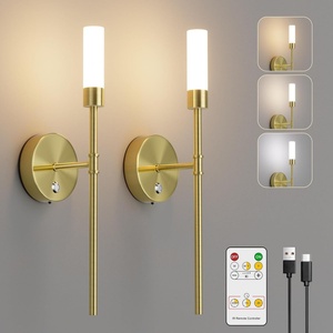 Lampe de chevet sans fil, lampe murale sans fil avec télécommande, recharge sans fil, sans câblage ni perçage, pour la lecture ou l'éclairage d'ambiance - Product Image 4