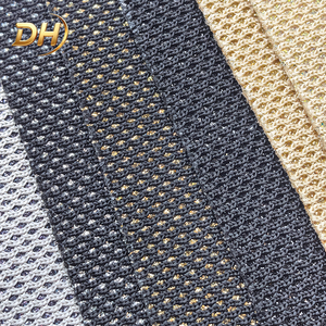 Wholesale Silver <strong>Glitter</strong> Honeycomb Knit Mesh Breathable Lightweight Sparkle Mesh Fabric for Sneaker Upper Material - Product Image 4