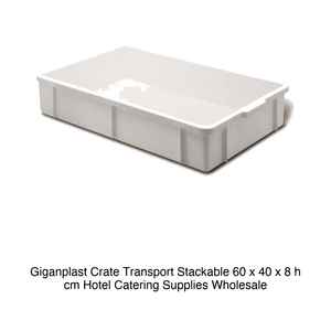 Stackable Transport <b>Box</b> 60 × 40 × 8 h cm, 1208 g, without Lid Giganplast - Product Image 2