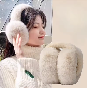 Fashion Portable Earmuffs Outdoor Cold Protection Women Men Faux Fur <b>Ear</b>-<b>Muffs</b> Foldable Earflaps Soft Plush Earmuffs - Product Image 1