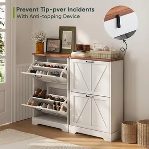 Meuble à chaussures durable et stable qui offre non seulement un rangement pratique mais aussi un élément décoratif pour votre entrée. - Product Image 5