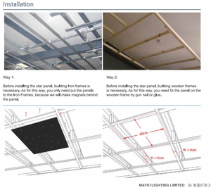 Starry RGBW Twinkle Générateur de Lumière LED Panneau Acoustique en Bois pour Lustre Starlight <span class=keywords><strong>Plafond</strong></span> Fibre Optique Effet Étoile - Product Image 5