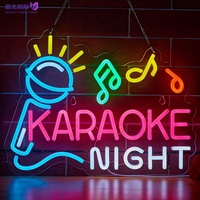 Insegna LED Neon per Serata Karaoke, Luce Ambientale da Interno, Insegna per Negozio e Indicatore d'Ingresso, Decorazione per Sala Giochi e Casa