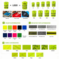 Gilet de sécurité jaune haute visibilité réfléchissant ANSI Classe 2 pour chantier, travail industriel, ajustable, unisexe