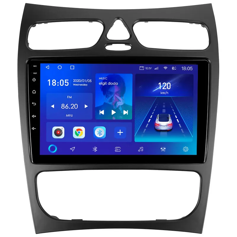 Junsun — lecteur multimédia pour Mercedes Benz, avec navigateur GPS, en stéréo, sans dvd, pour classe CLK C209 A209 2002-2005, ANDROID 12, 2 din