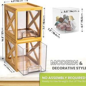 Acrylic <b>Kitchen</b> Drawer Organizer Stackable <b>Storage</b> <b>Box</b> For Snacks Food Container Rectangular Standing Type - Product Image 3