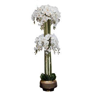 Orchidée Phalaenopsis Artificielle Mengjie Handicrafts, Bonsaï Imprimé en 3D, Pot Texturé, Décoration de Bureau, Intérieur Haut de Gamme et Élégant - Product Image 5