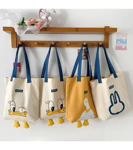 Japonya kore kızlar paketleme çantası özel örme çanta toptan karikatür örme çanta kadın çantaları