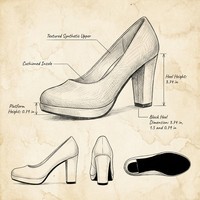 Escarpins classiques pour femmes à plateforme et talon haut, bout rond, à enfiler, talon épais de 9,5 cm, chaussures habillées pour le quotidien et les événements