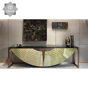 Bảng Điều Khiển Góc Hành Lang Bằng Kính Cao Cấp Trang Trí Bằng Thép Không Gỉ Bảng Điều Khiển Phòng Khách - Product Image 2