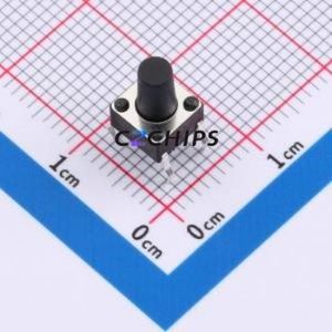 ZX-QC66-9.0CJ Tactile Switch Through hole Component (THT),6x6mm Switch Single Pole Single Throw Round Button 2.6N Through Hole - Product Image 1
