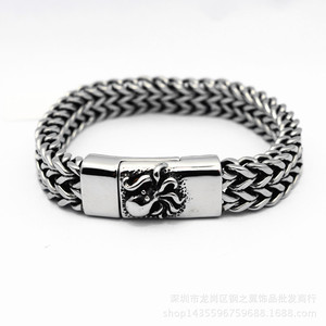 yunnique Stylish Men's Stainless Steel Octopus <b>Bracelet</b> Magnetic Clasp Unisex Gift Jewelry - Product Image 5