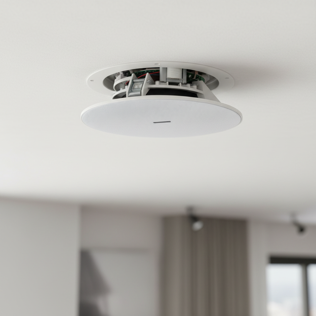 V Rimless Ceiling Speaker with Elegant Design for Luxury Hotel Presidential Suite in Fast Install Ceiling Speaker