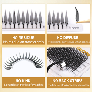 Vente en gros d'extensions de cils de vison préfabriquées, forme d'anime de luxe léger, forme de Pteris, bande dessinée d'elfe, flèche, extension de faux cils - Product Image 4