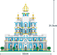 LZ8042 3737pcs Smolny Church Modular House Sets European Architecture Blocks for Children's Play Model Toy