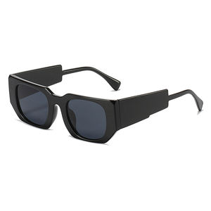 Lunettes DL en gros, lunettes de soleil carrées hip-hop, lunettes de soleil personnalisées tendance, lunettes de soleil rectangulaires noires, lunettes de soleil cool de rue, 2023 - Product Image 6